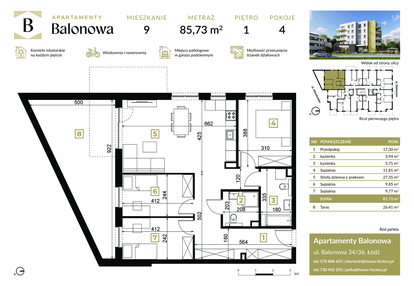 Mieszkanie w inwestycji: Apartamenty Balonowa
