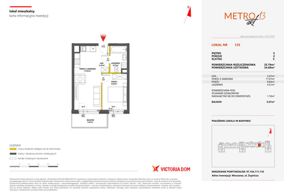 Mieszkanie w inwestycji: Metro Art 13