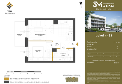Mieszkanie w inwestycji: Apartamenty 3 Maja