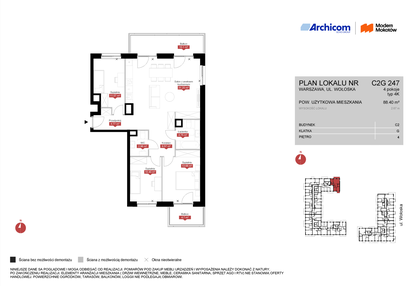 Mieszkanie w inwestycji: Modern Mokotów etap 3, budynek C1 i C2