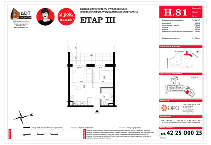 Mieszkanie w inwestycji: ART MODERN etap III - bud. H