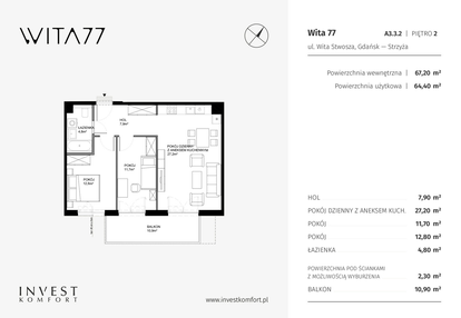 Mieszkanie w inwestycji: Wita 77