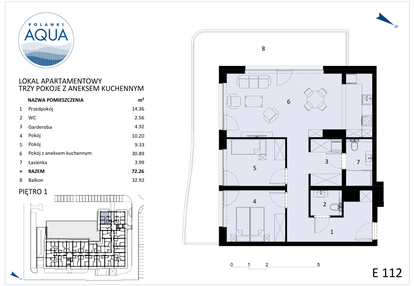 Mieszkanie w inwestycji: Polanki Aqua - budynek E