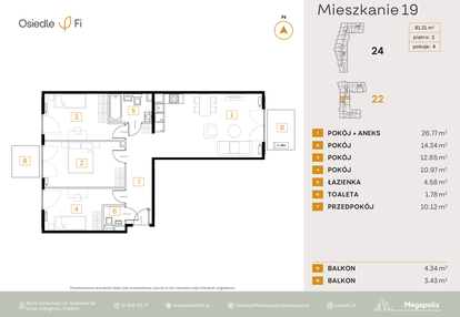 Mieszkanie w inwestycji: Osiedle Fi bud. 22, 24