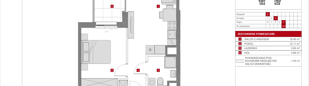 Mieszkanie w inwestycji: Dzielnica Mieszkaniowa Metro Zachód - etap 8