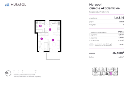 Mieszkanie w inwestycji: Murapol Osiedle Akademickie - etap III