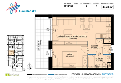 Mieszkanie w inwestycji: Osiedle Hawelańska etap III - bud. B