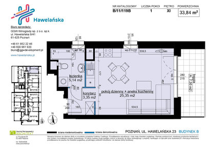 Mieszkanie w inwestycji: Osiedle Hawelańska etap III - bud. B
