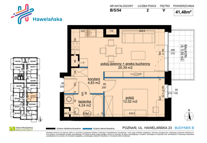 Mieszkanie w inwestycji: Osiedle Hawelańska etap III - bud. B