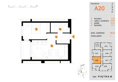 Mieszkanie w inwestycji: Apartamenty Konarskiego