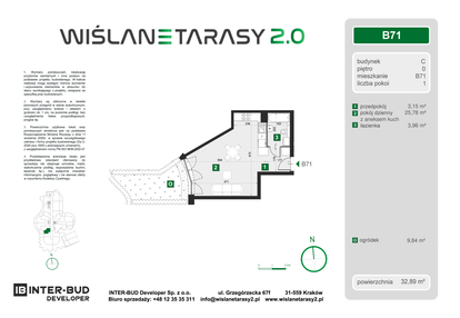 Mieszkanie w inwestycji: Wiślane Tarasy 2.0 budynek C