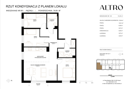 Mieszkanie w inwestycji: Altro A2/1