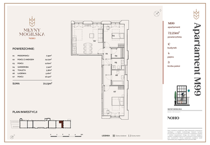 Mieszkanie w inwestycji: Młyny Mogilska