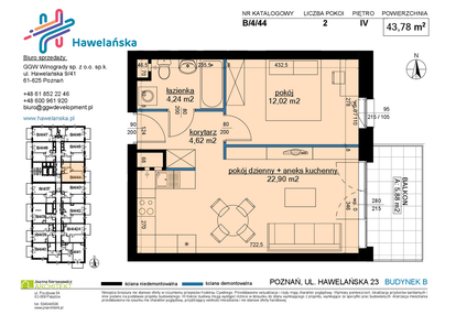 Mieszkanie w inwestycji: Osiedle Hawelańska etap III - bud. B