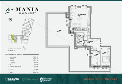 Mieszkanie w inwestycji: MANIA Apartamenty