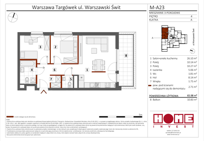 Mieszkanie w inwestycji: Warszawski Świt etap IV