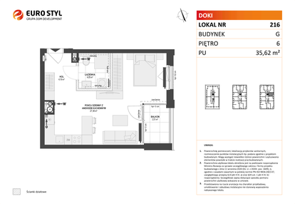 Mieszkanie w inwestycji: DOKI etap II (bud. G)