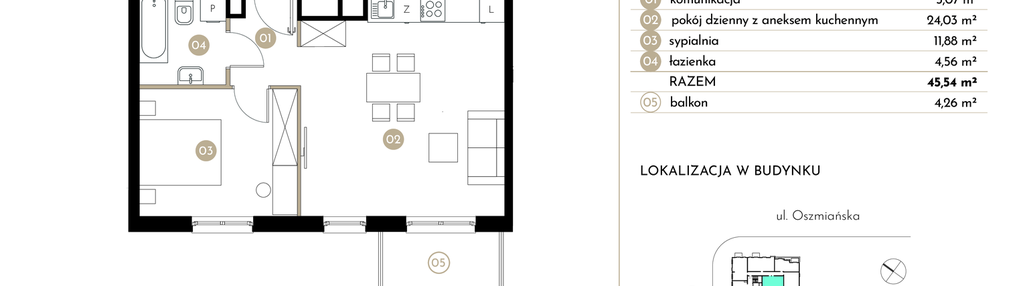 Mieszkanie w inwestycji: Moja Oszmiańska