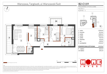 Mieszkanie w inwestycji: Warszawski Świt etap IX
