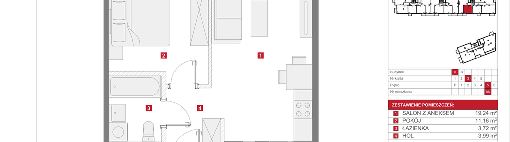 Mieszkanie w inwestycji: Dzielnica Mieszkaniowa Metro Zachód - etap 13