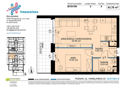 Mieszkanie w inwestycji: Osiedle Hawelańska etap III - bud. B