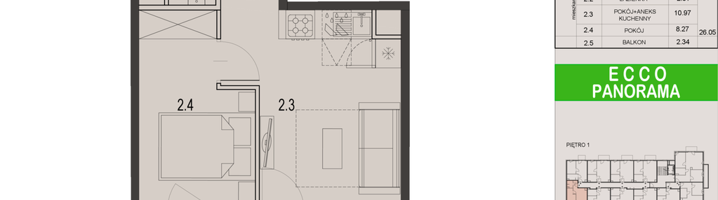 Mieszkanie w inwestycji: Ecco Panorama etap II budynki C, D