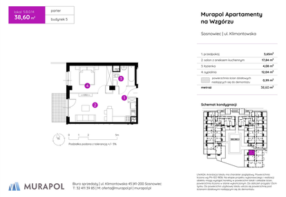 Mieszkanie w inwestycji: Murapol Apartamenty na Wzgórzu - bud. 4 i 5