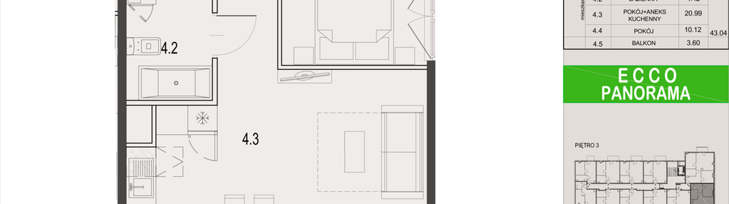 Mieszkanie w inwestycji: Ecco Panorama