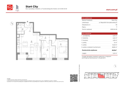 Mieszkanie w inwestycji: Start City etap IV