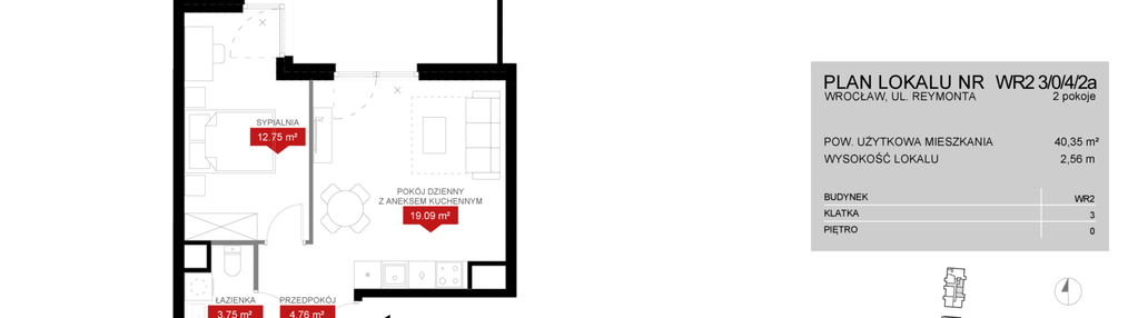 Mieszkanie w inwestycji: Przystań Reymonta