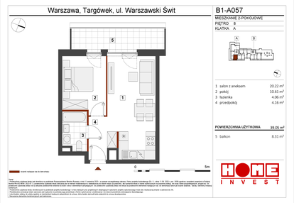 Mieszkanie w inwestycji: Warszawski Świt etap VIII