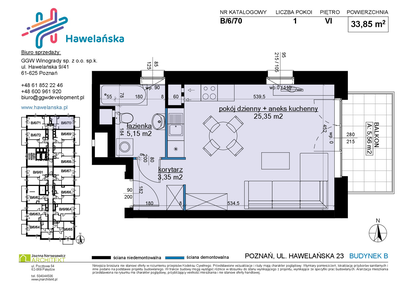 Mieszkanie w inwestycji: Osiedle Hawelańska etap III - bud. B