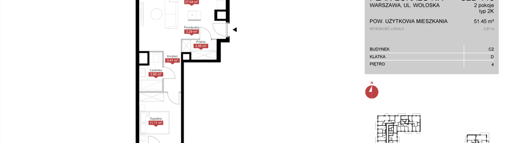 Mieszkanie w inwestycji: Modern Mokotów etap 3, budynek C1 i C2