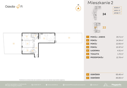 Mieszkanie w inwestycji: Osiedle Fi bud. 22, 24
