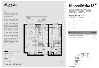 Mieszkanie w inwestycji: Marcelińska 18