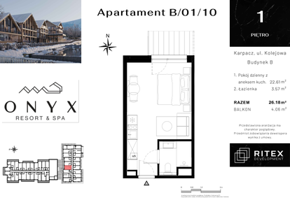 Mieszkanie w inwestycji: Onyx Resort & Spa