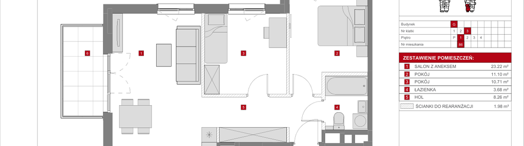 Mieszkanie w inwestycji: Dzielnica Mieszkaniowa Metro Zachód - etap 8