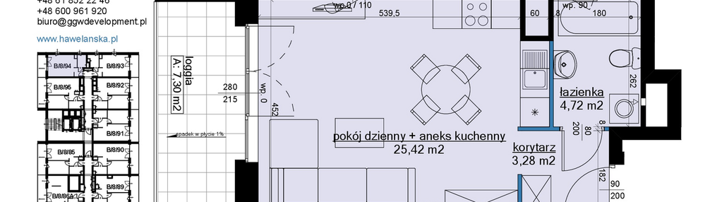Mieszkanie w inwestycji: Osiedle Hawelańska etap III - bud. B