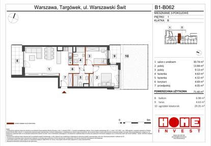 Mieszkanie w inwestycji: Warszawski Świt etap VIII