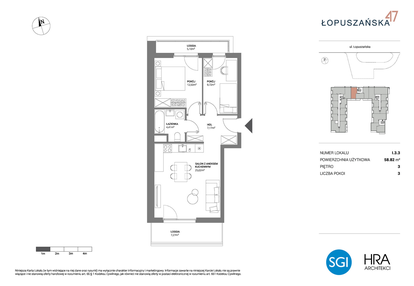 Mieszkanie w inwestycji: Łopuszańska 47 - etap 3