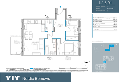 Mieszkanie w inwestycji: Nordic Bemowo - etap III