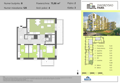 Mieszkanie w inwestycji: Dworzysko Park - Etap II