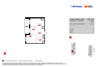 Mieszkanie w inwestycji: Modern Mokotów etap 3, budynek C1 i C2