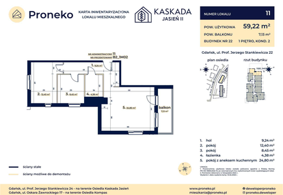 Mieszkanie w inwestycji: Kaskada Jasień - etap II