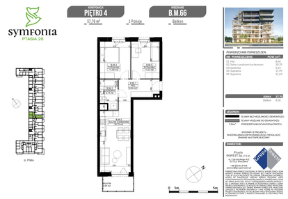 Mieszkanie w inwestycji: Symfonia Ptasia 28