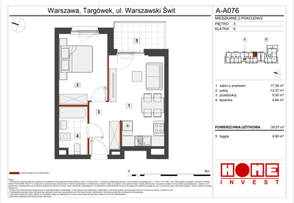 Mieszkanie w inwestycji: Warszawski Świt etap VII