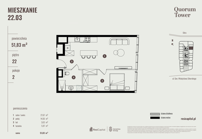 Mieszkanie w inwestycji: Quorum Tower