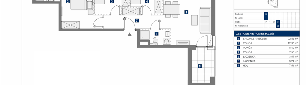 Mieszkanie w inwestycji: Mokotów Sportowy 1.1B