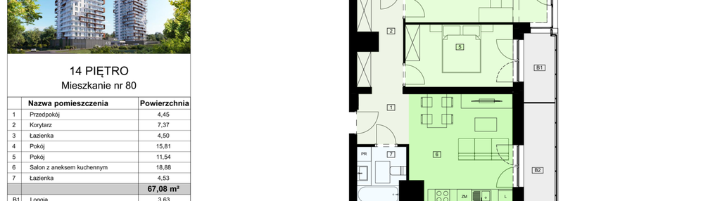 Mieszkanie w inwestycji: Dzielnica Parkowa VIII