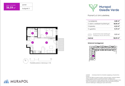 Mieszkanie w inwestycji: Murapol Osiedle Verde bud. 3